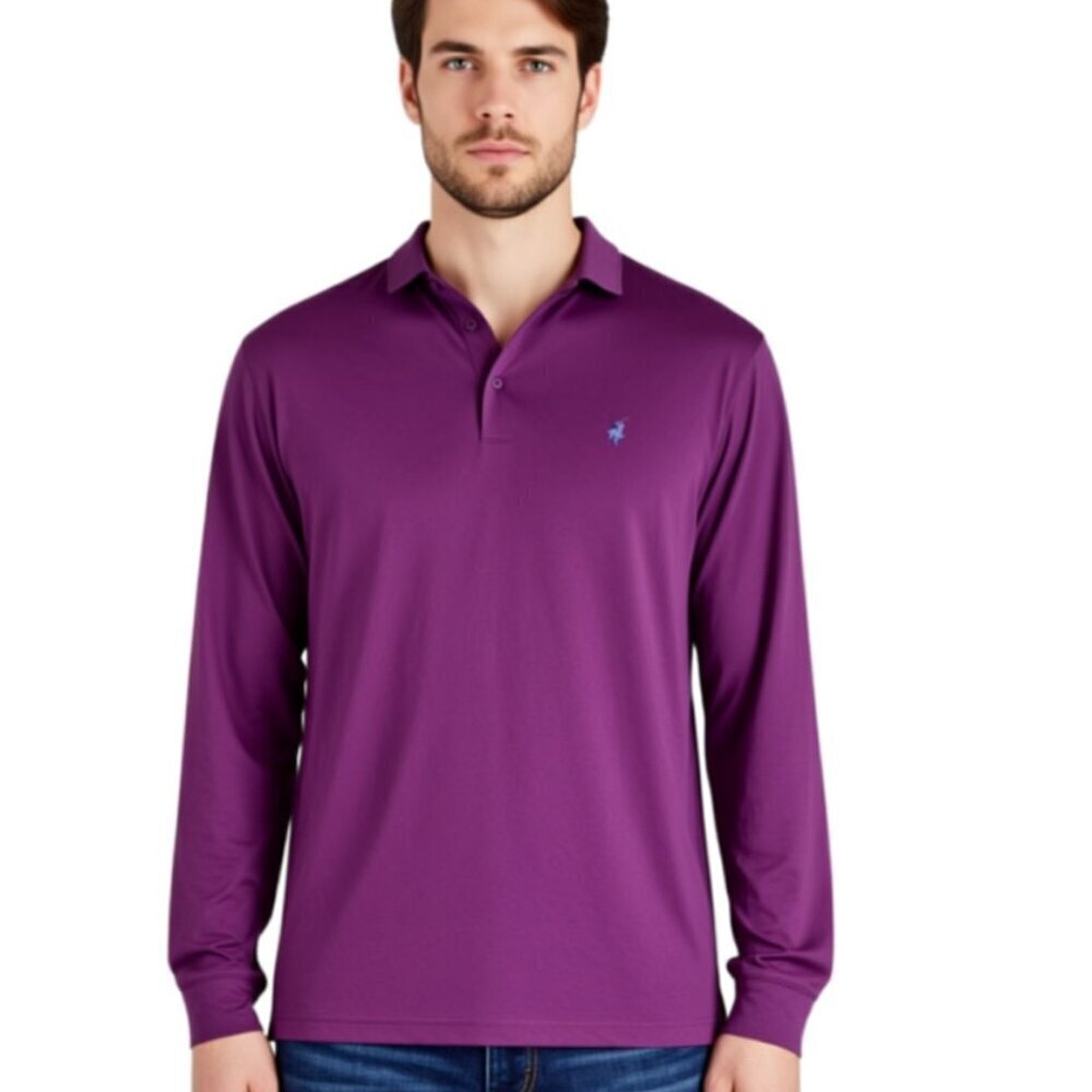 (Z6) Michel Rouen performance polo Size L, Maroon